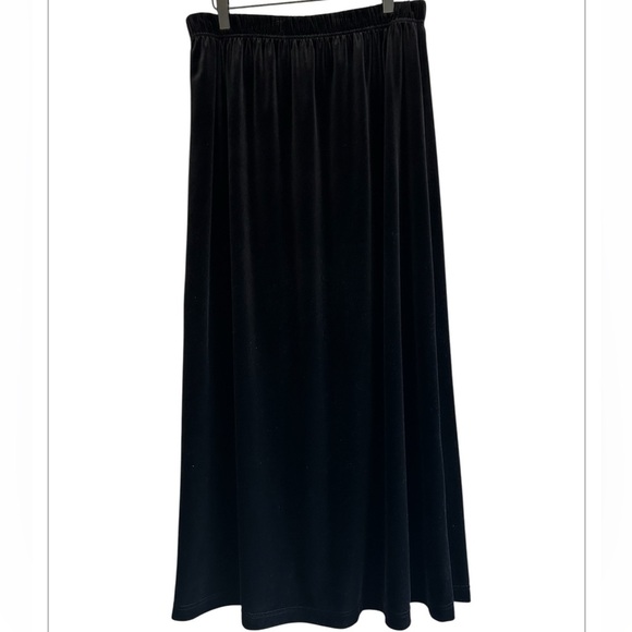 Vintage Y2K Sz XL Maxi Witchy Whimsigoth Dark Fairy Velour A-Line Flare Skirt - Picture 1 of 8